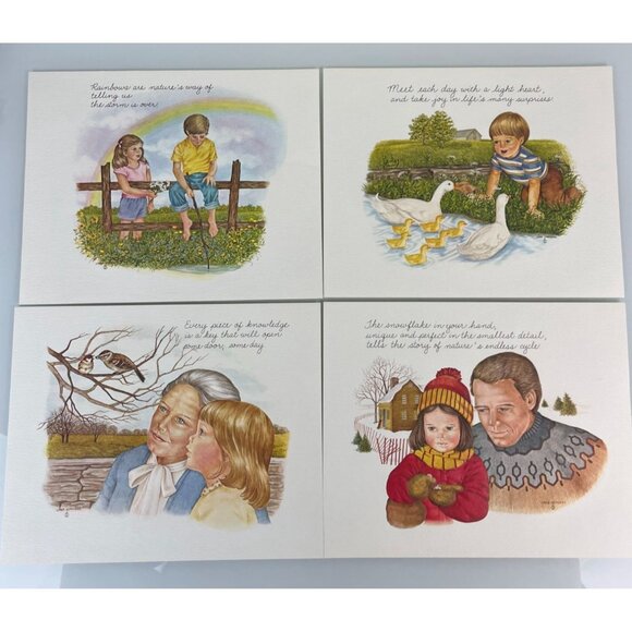 Vintage Set of 4 Linda Sommers Embossed Art Prints 10x8 Quotes, Inspirational - Picture 15 of 15